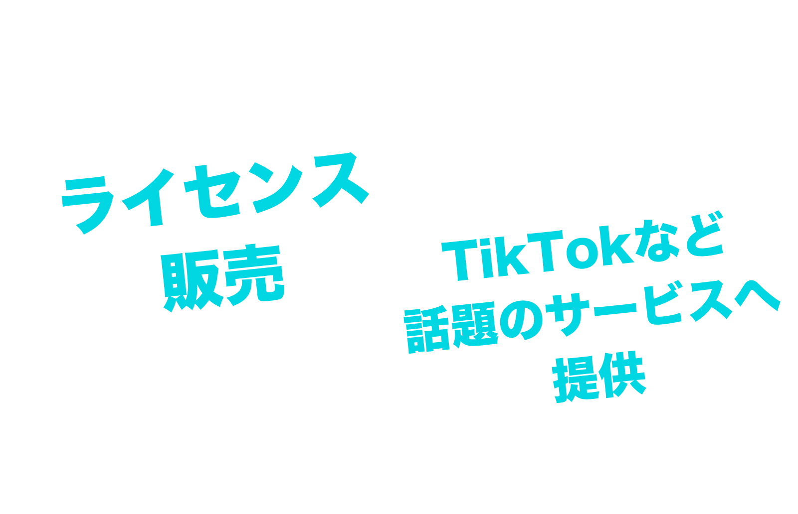 ライセンス販売、TikTokなど話題のサービスへ提供