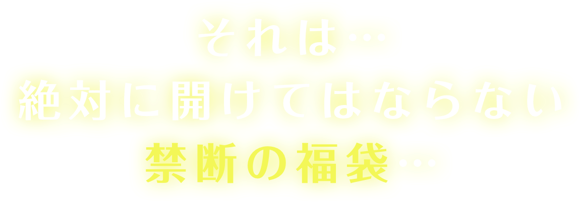 それは… 絶対に開けてはならない… 禁断の福袋…
